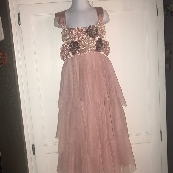 biscotti floral tulle pink dress girl size 12 - Picture 1 of 9